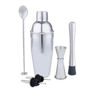 칼딘 홈텐딩 칵테일 쉐이커 셰이커 칵테일 용품 키트 주조 기능사 6종, 550ml + 지거 포함 6종, 1세트