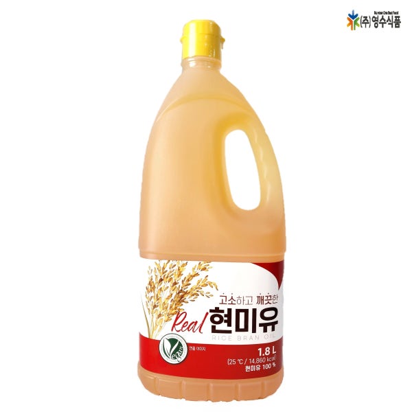 [HACCP 국내제조 현미유]리얼 현미유 1.8L 미강유 식용유