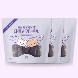 페네핏 강아지간식 동결건조 트릿 훈련 애견 간식 자색고구마, 100g, 3개