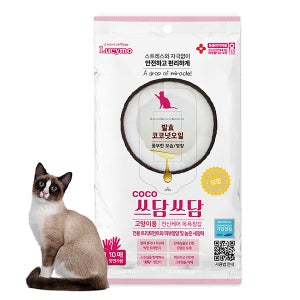 코코쓰담쓰담 반려동물 워터리스 목욕장갑 물티슈 무향 고양이용 10매