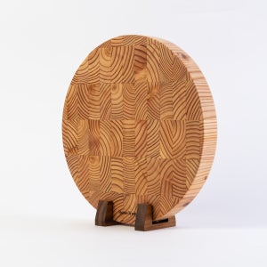 베네트리 낙엽송 라치우드 엔드그레인도마 프리미엄 원형도마 29x29cm