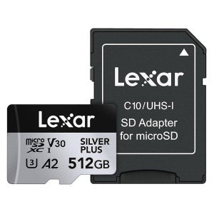 오즈모 포켓4 메모리카드 칩 액션6 마이크로 SD카드 512GB 렉사 SILVER PLUS
