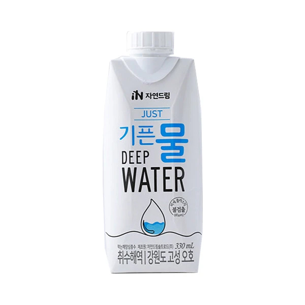 <b>자연드림</b> JUST 기픈물 330ml x 18개입 (종이팩 해양심층수)