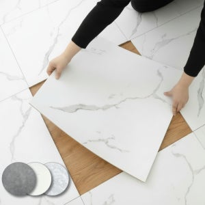 아르빙 거실 주방 데코타일 현관 붙이는 접착식 셀프 바닥타일 600 마블