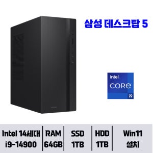 삼성 데스크탑5 DM500TGZ-i9AB / 64GB 램 / NVMe SSD 1TB + HDD 1TB / 윈도우11Pro// YGY