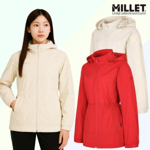 밀레여성바람막이 후드 방풍 중기장 홀겹 얇은 봄자켓