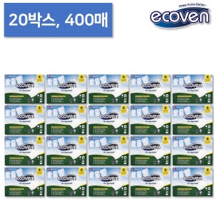 [본사직영] 에코벤 덴마크 활성효소 시트세제 친환경 중성 세탁세제 통돌이 드럼 겸용 20개입, 20개