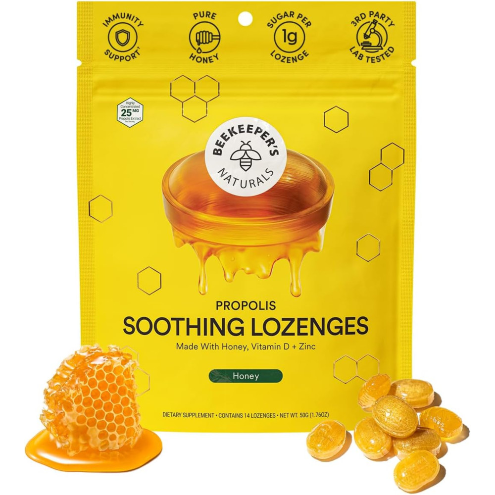 BEEKEEPER’S <b>NATURALS</b> 프로폴리스 목 진정 캔디 14정 허니맛