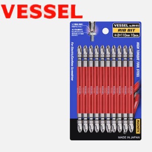 베셀 리브 드릴비트 전동 드라이버 비트 110mm(10개셋트) 십자촉 BW-813 VESSEL
