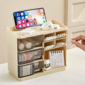 책상 정리함 사무실 3단 수납 보관 데스크 오거나이저 미니서랍