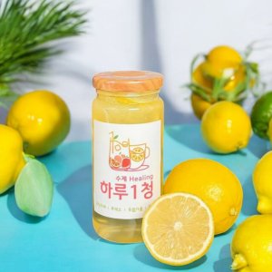 [레몬 수제청 350g] 진짜 레몬 수제과일청 고급 과일청 에이드 하이볼 답례품 선물세트