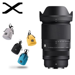 시그마 C 16-300 OS 크롭 후지 X + 렌즈 파우치