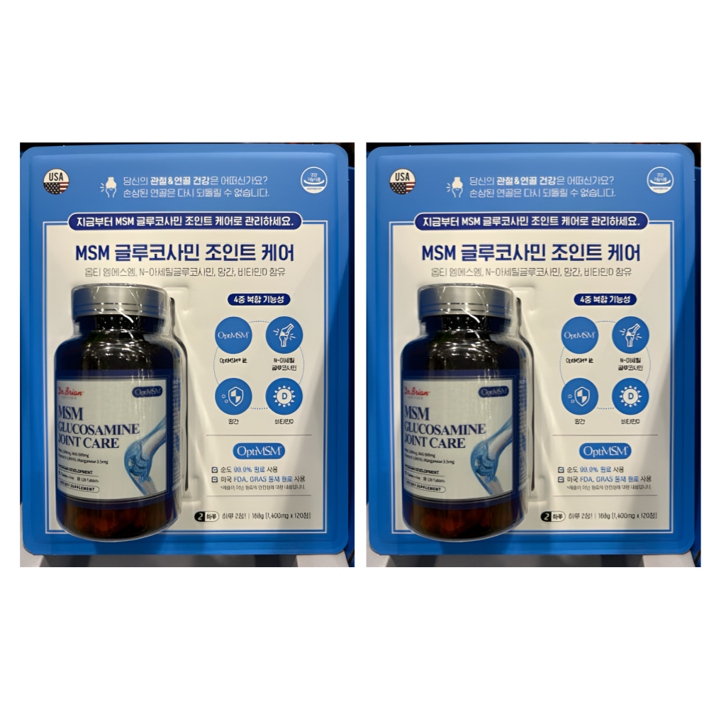 닥터브라이언 MSM 글루코사민 조인트 케어 120정, 2개