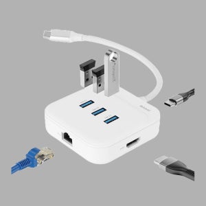 C타입 6IN1 멀티허브 USB HDMI 랜포트 노트북 맥북 아이패드 멀티허브