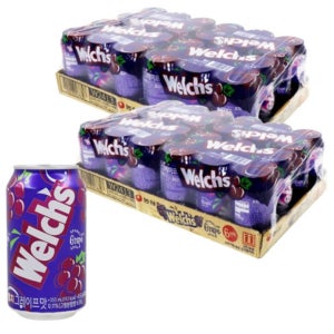 과채음료 주스 웰치스 소다 포도 캔음료수 간식 사무실음료 355ml 48캔