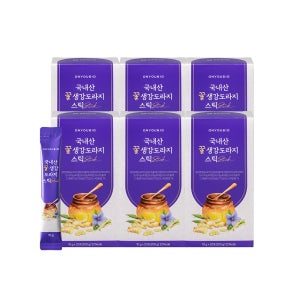 온유바이오 국내산 꿀 생강 도라지청 스틱 6박스 +선물용쇼핑백