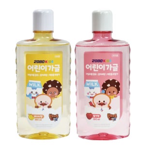 2080키즈 어린이가글 브레드이발소 바나나맛 딸기맛 380ml 1개