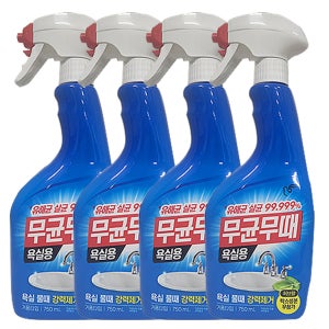 피죤 무균무때 욕실청소용 750ml, 4개