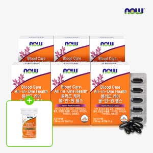 [프로바이오틱스 증정] 나우푸드 블러드 케어 올인원 헬스 60캡슐, 6개