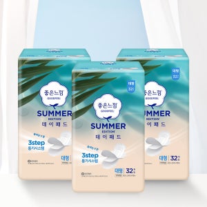 좋은느낌 썸머 데이패드 생리대 32매 X 3팩