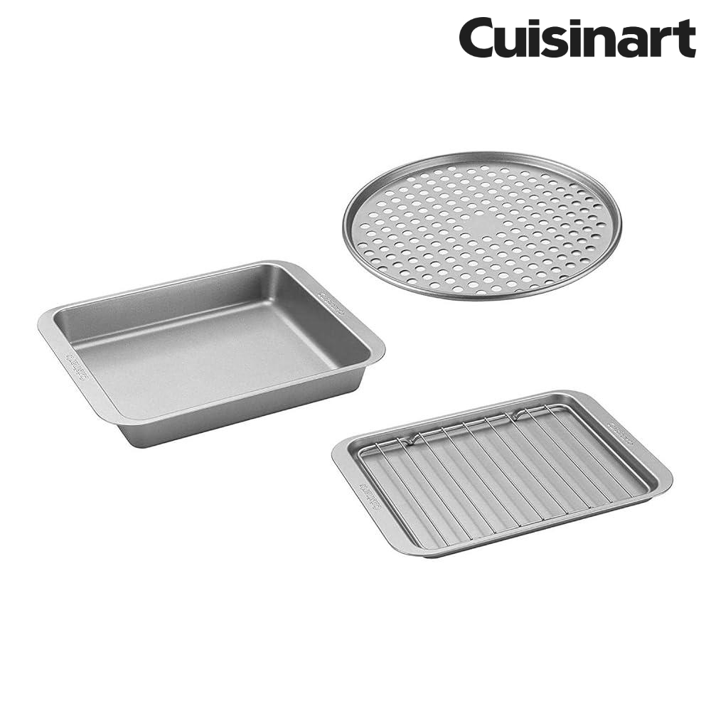 쿠진아트 Cuisinart 에어프라이어 에프 논스틱 스틸 바스켓 3세트 피자 베이킹 팬