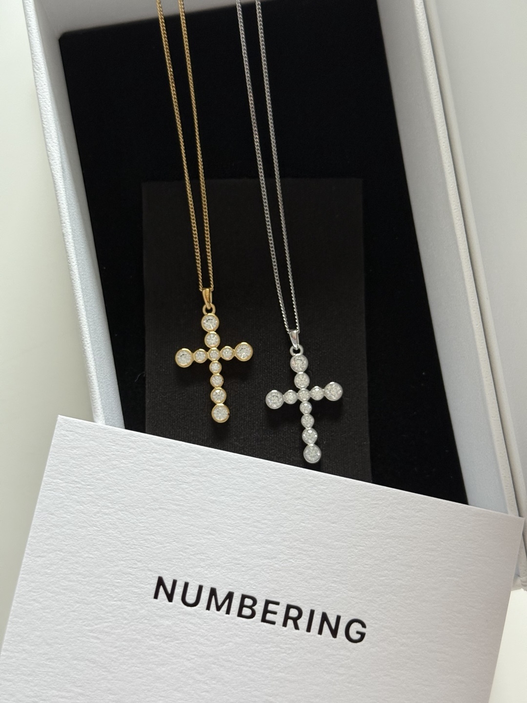 넘버링 언발란스 드롭 목걸이