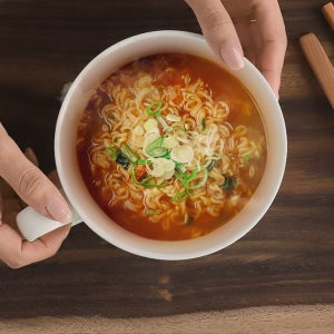 컵라면 유리 용기 사발면 그릇 전자렌지용 손잡이 라면기