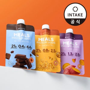 [배송비0원/맛보기 3종] 인테이크 밀스 프로틴 쉐이크 (고구마1+그레인1+카카오1)