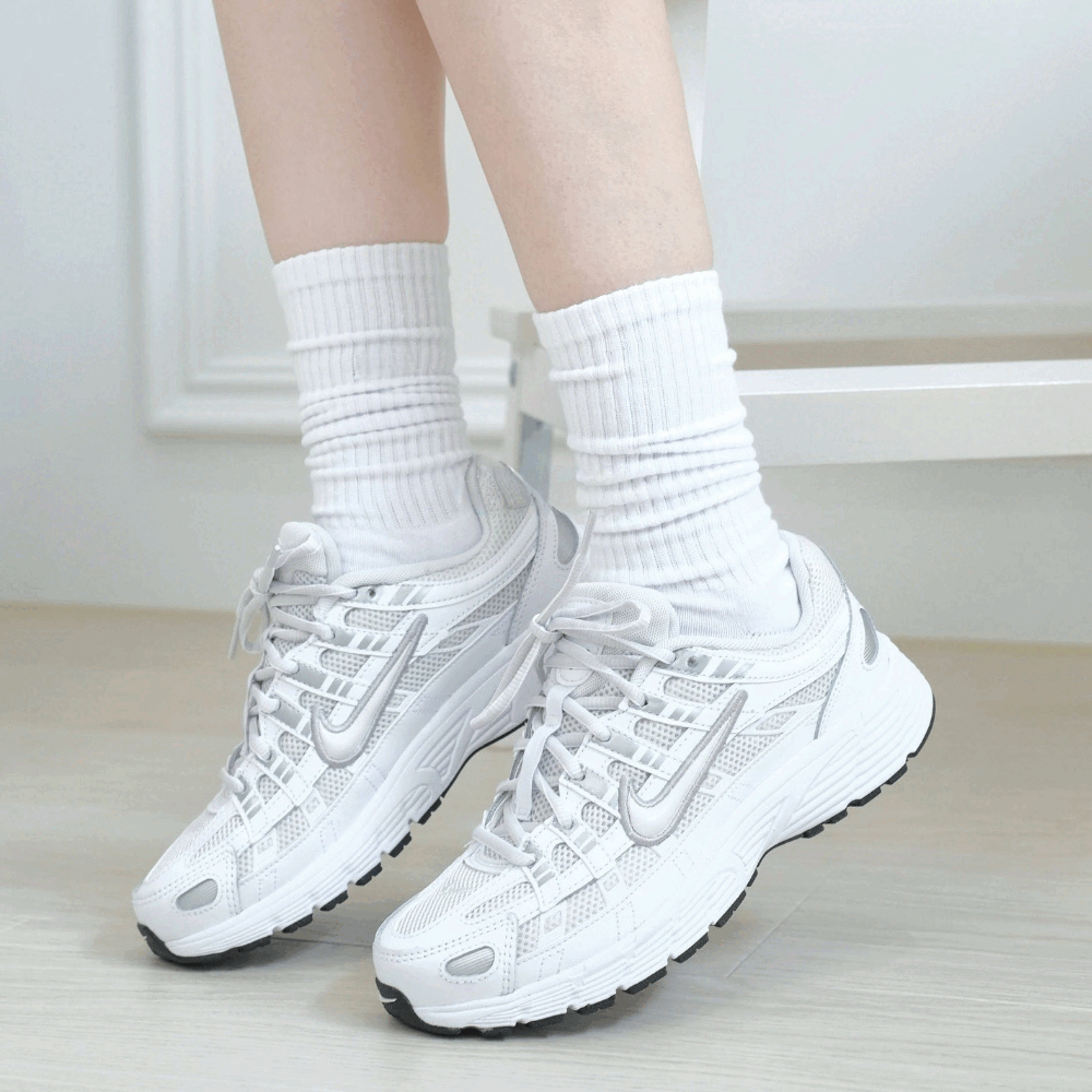 나이키 P-6000 P6000 키높이 런닝화 여성 운동화 여름 메탈릭 실버 화이트