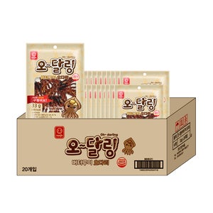 한진식품 오달링 버터구이 오다리 33g, 20개