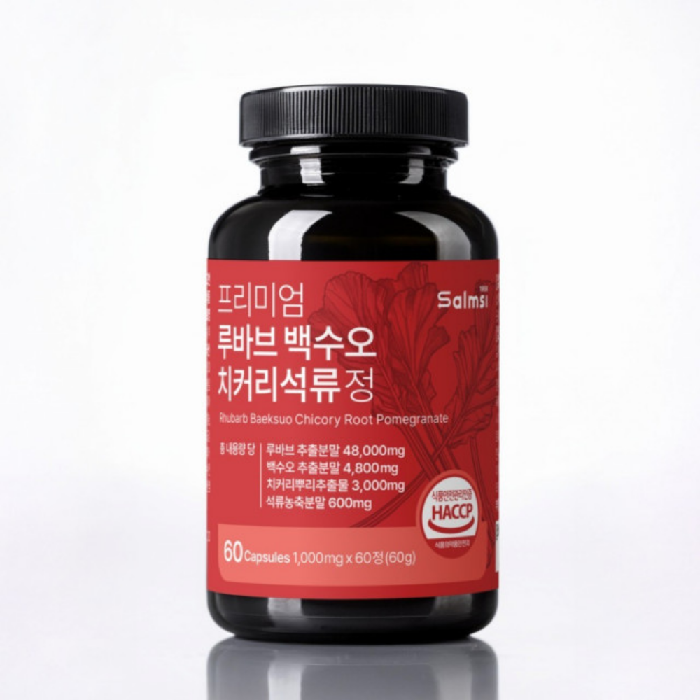 르바브 루바브 뿌리 추출물 백수오 60정