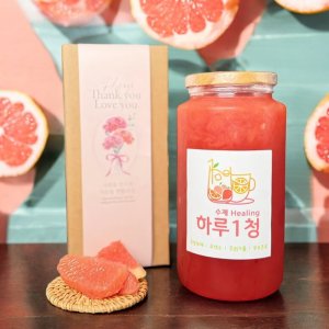 [수제자몽청 1kg] 하이볼엔 하루1청 - 자몽에이드 고급 수제청 과일청 선물세트 카페납품
