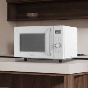 매직쉐프 무회전전자렌지 플랫 전자렌지 가정용 25L 해동 데우기 화이트