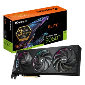 GIGABYTE 지포스그래픽카드 RTX5060TI AORUS ELITE D7 16GB NVIDIA 128BIT