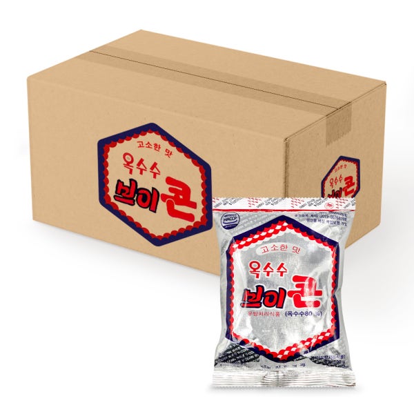 옥수수 브이콘 추억의 대용량 옛날 과자 인간사료 50g 1box