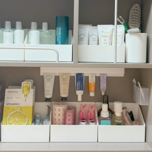 리블리홈 탈부착 칸막이 화이트 사각 수납함