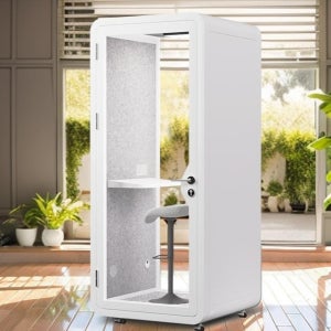 1인용방음부스 녹음부스 방송용방음부스 이동식부스 조립식부스 블랙 100x100x233