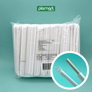 12mm 21cm 일자 종이빨대 2000개 1박스 개별포장 일회용 스트로우 친환경빨대