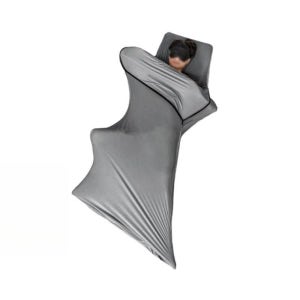 캠핑침낭라이너 위생슬립시트 방진호텔침대커버 휴대수면내피 그레이