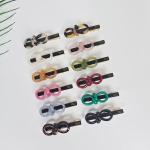 시크몽 프랑스핀 6.5cm 볼드 빅 리본 클립 옆집게 여아핀 미니 집게핀