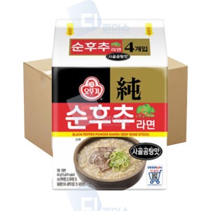 오뚜기 순후추라면 사골곰탕맛 110g 32봉 봉지 진한 국물 육수 해장 혼밥 간식 야식 편의점 식사 끓이는