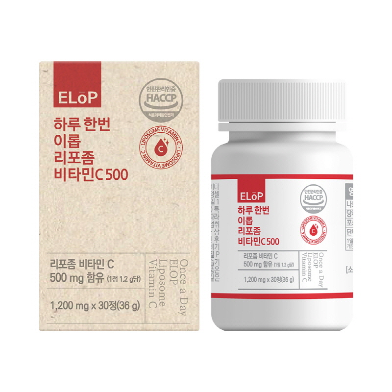 하루한번 <b>이롭</b> 리포좀 비타민C 500 인지질 항산화 30정