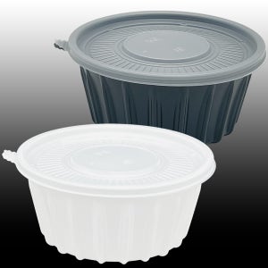 KI 195파이 신형A 300개 대 화이트 고강도 일회용 냉면 감자탕 배달 포장 용기