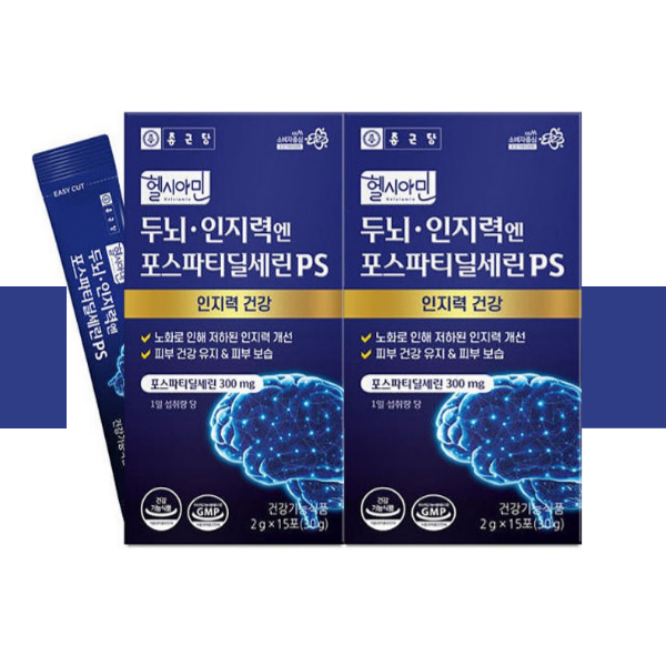 종근당 포스피티딜세린 포스파스딜세린 포스파딜세린 포스파티딜 분말 스틱 15포 2개