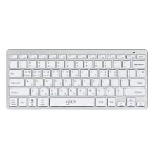 지클릭커 오피스프로 WK30 움직이는 마카롱 슬림 라이트 저소음 무선 키보드 실버화이트