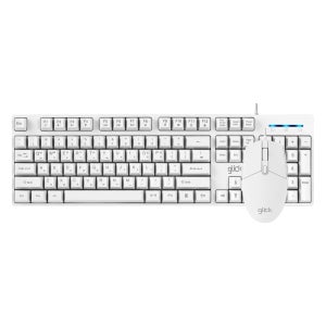 지클릭커 오피스프로 GMK-500 스탠다드 M 키보드 무소음 마우스 세트(화이트)