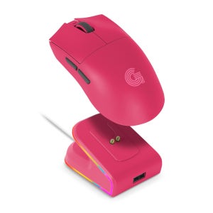 지클릭커 OP200 르캄프 MASTER 초경량 8K 무선 게이밍 마우스 핫핑크