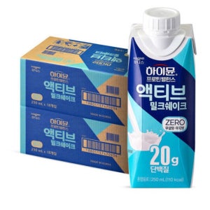 단백질음료 하이뮨 프로틴 밸런스 액티브 밀크쉐이크 제로 전해질음료 18개X2박스(36입)