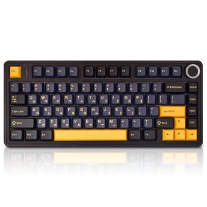 독거미 키보드 AULA F75 한글 정발 사무용 텐키리스 유무선 기계식 블랙, SWK 경해축