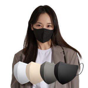 [5매입]맘편히 KF94 새부리형 미세먼지 보건용 황사 일회용 여름마스크 M(중형), 그레이, 100개